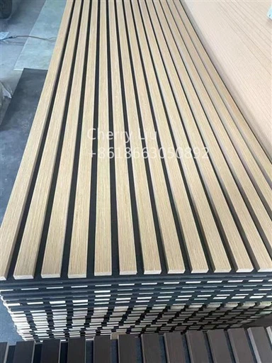 PET Filt Akustisk Ek Slatwall Panel