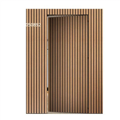 Akustisk valnötsfanerpanel osynlig dörr