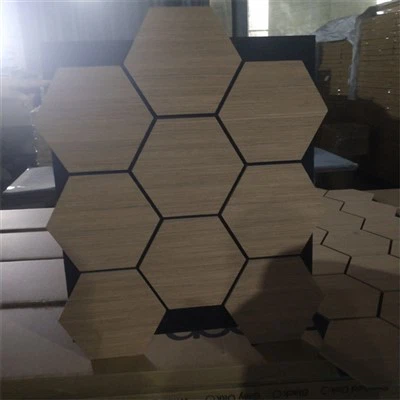 Främmande hexagon akustiska väggpaneler