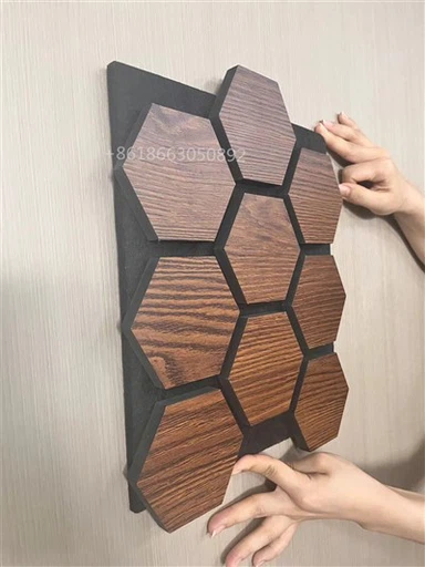 Wpc hexagonal akustisk panel